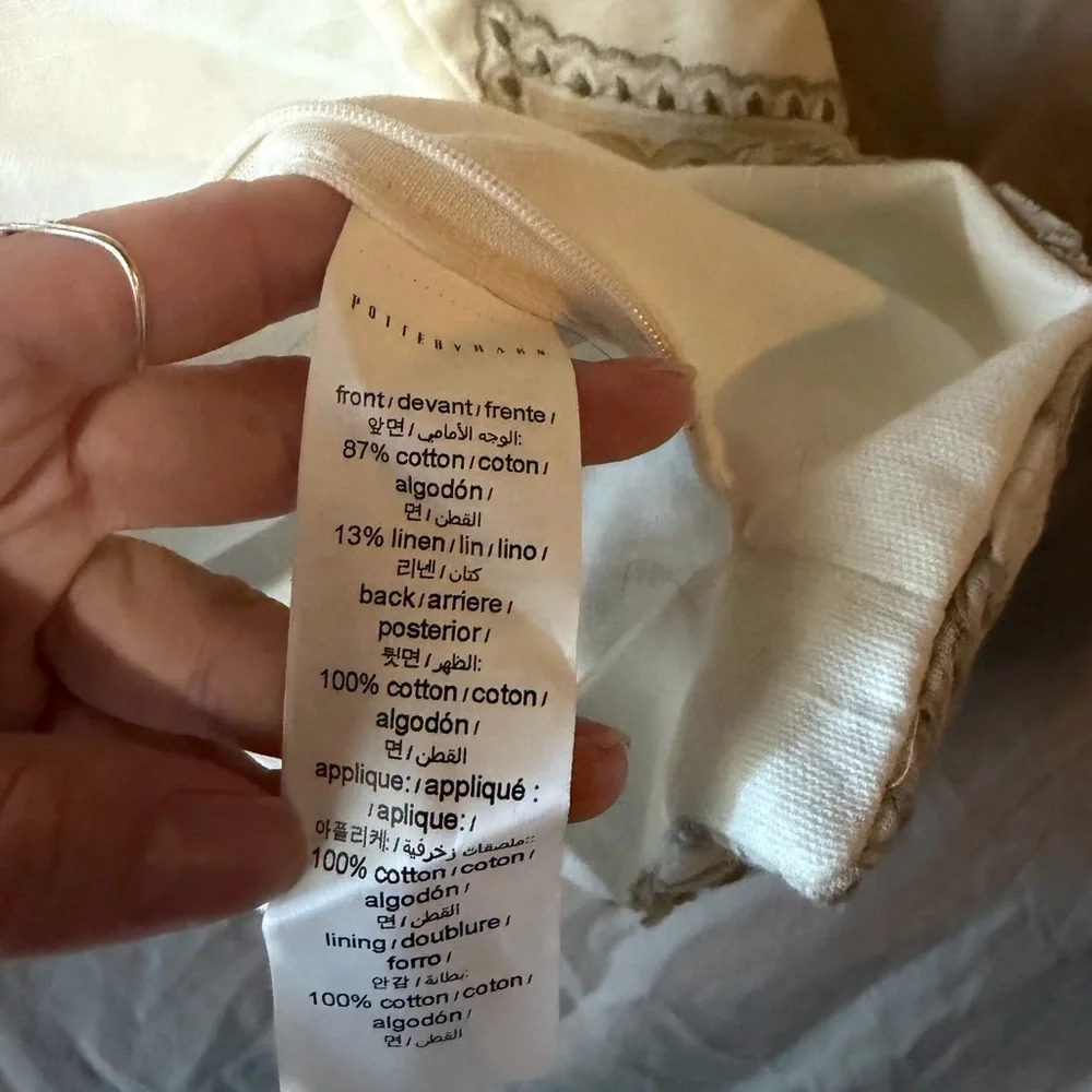 Pottery barn pillow case